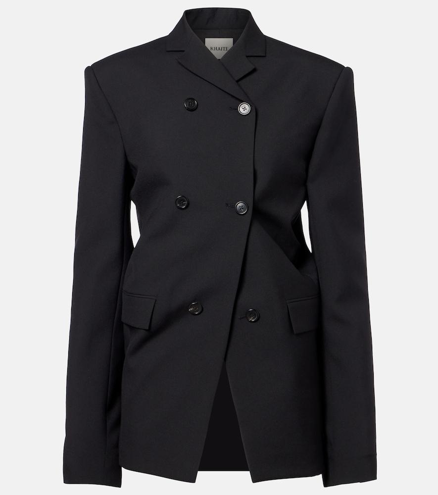 khaite rolo wool and silk cady blazer
