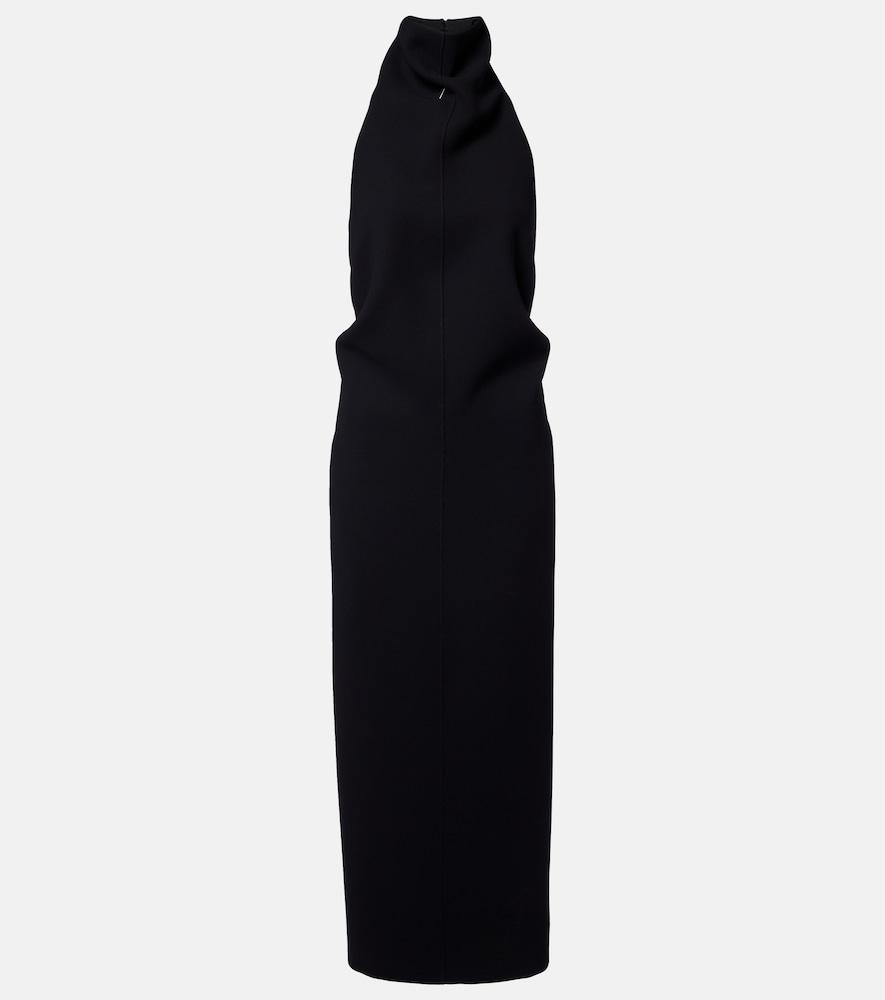 khaite roxanne crêpe midi dress