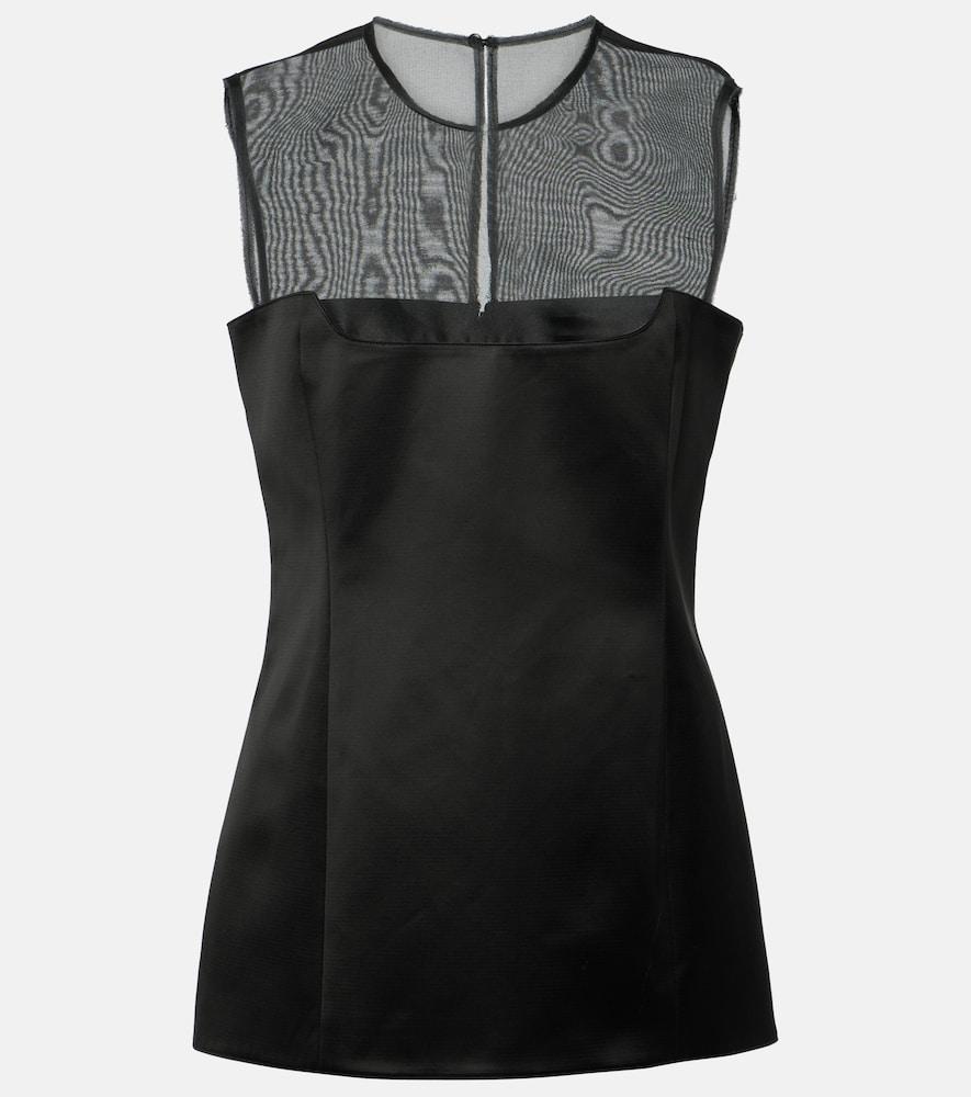 khaite sasmo silk-paneled satin top