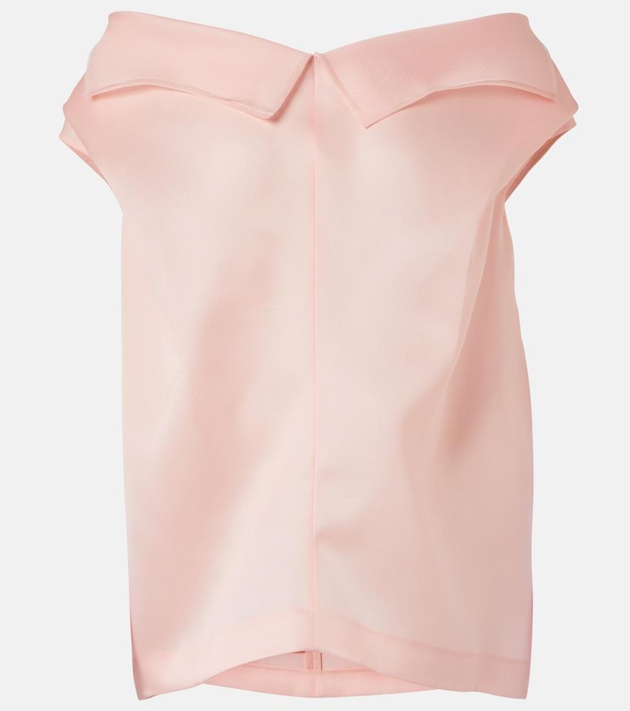khaite selly silk gazar top