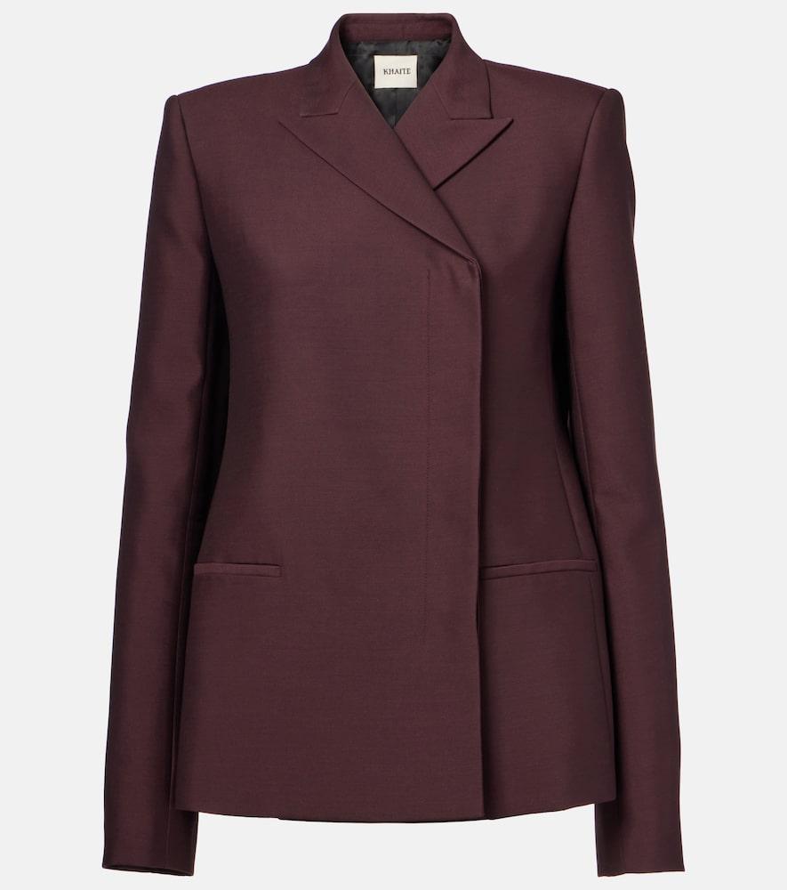 khaite silvannah wool and silk blazer