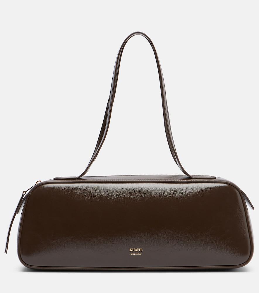 khaite simona leather shoulder bag