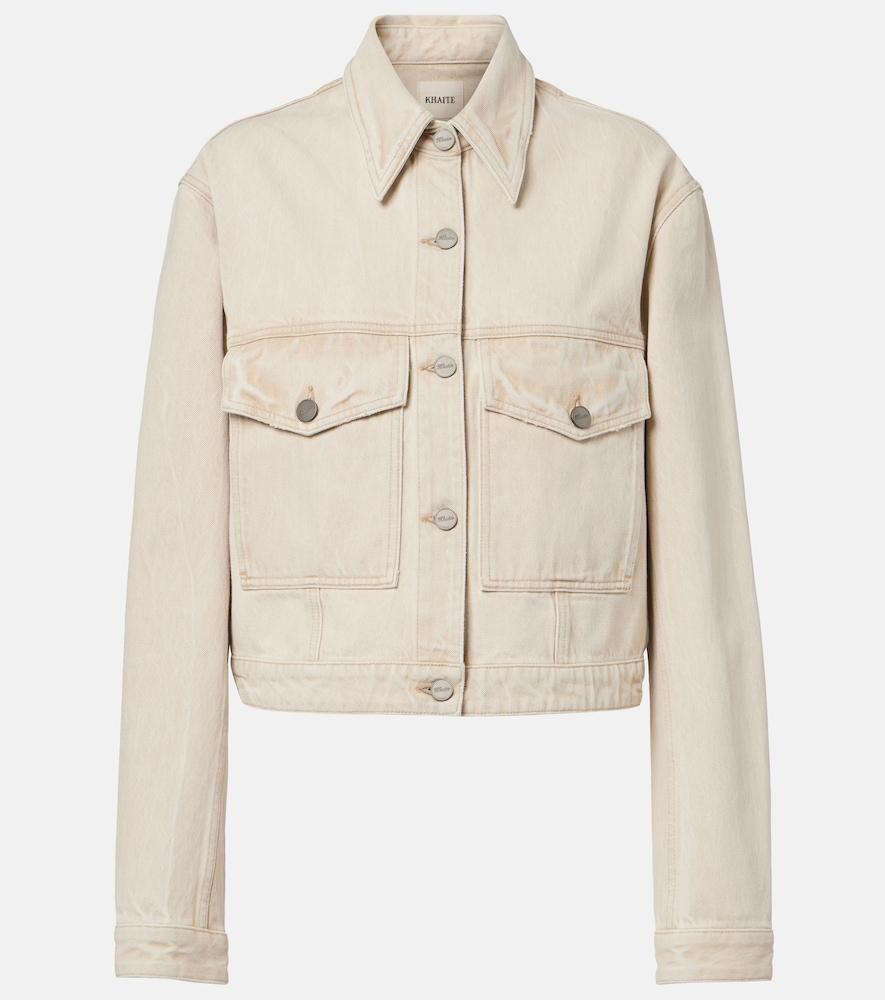 khaite tomer denim jacket