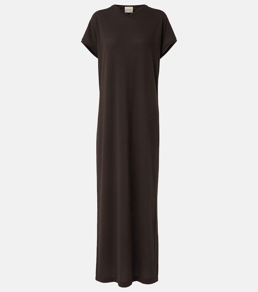 khaite verda cotton-blend jersey maxi dress