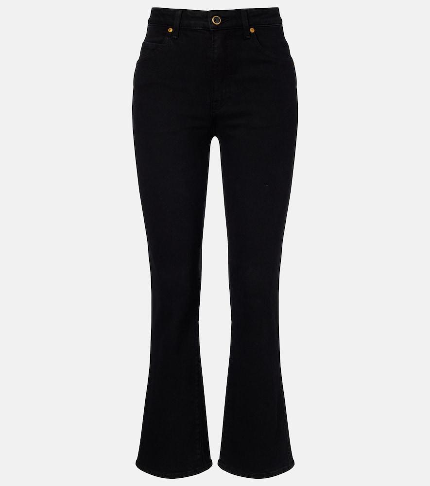 khaite vivian high-rise cropped flared jeans