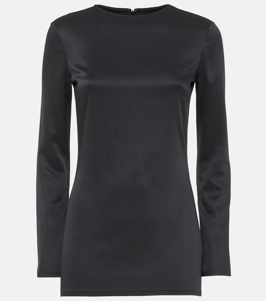 khaite vlad satin cady top