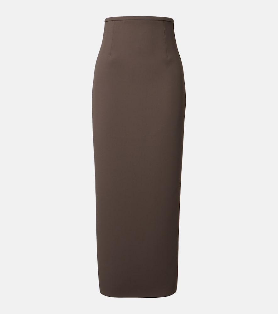 khaite winton crêpe maxi skirt