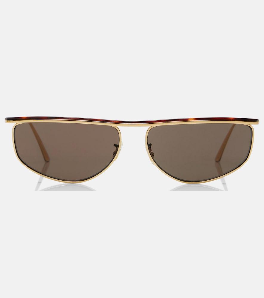 khaite x oliver peoples 1986c flat-top sunglasses