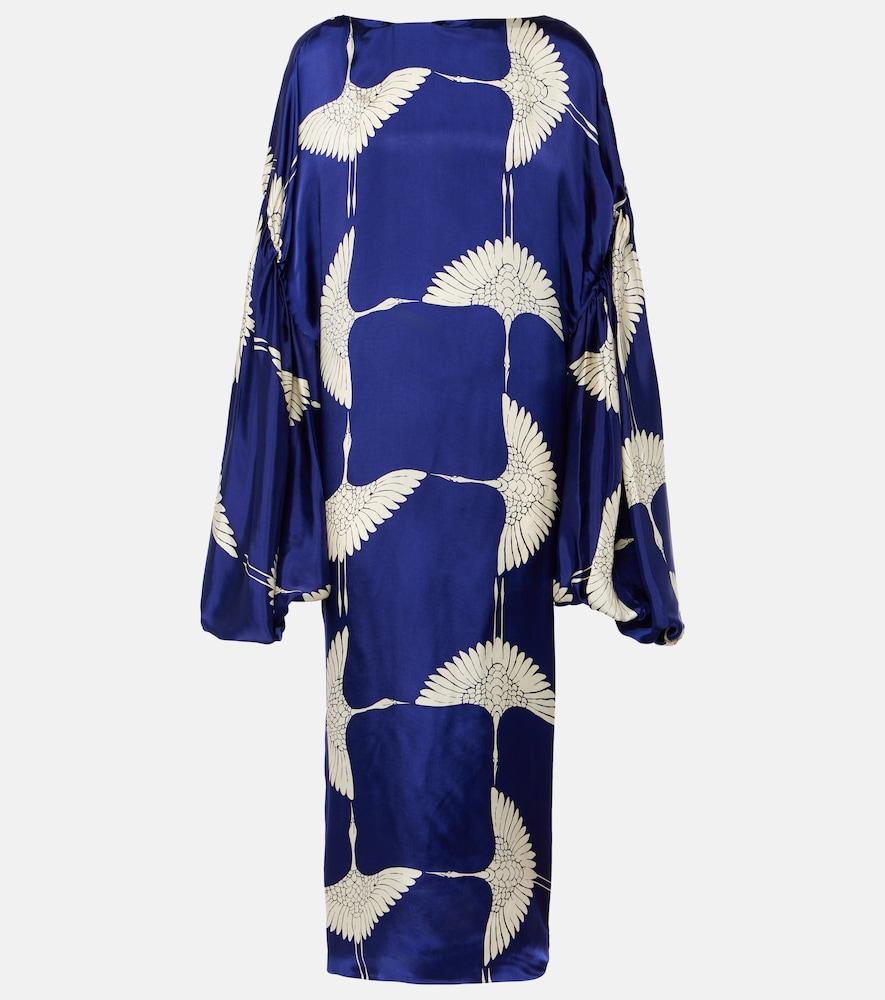 khaite zelma printed maxi dress