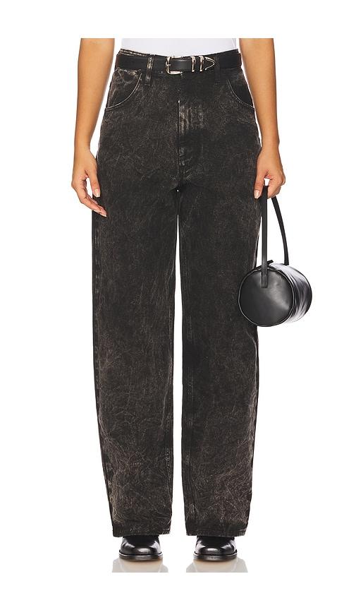 khrisjoy elio dyed wide leg jeans in black. - size 29 (also in 30)