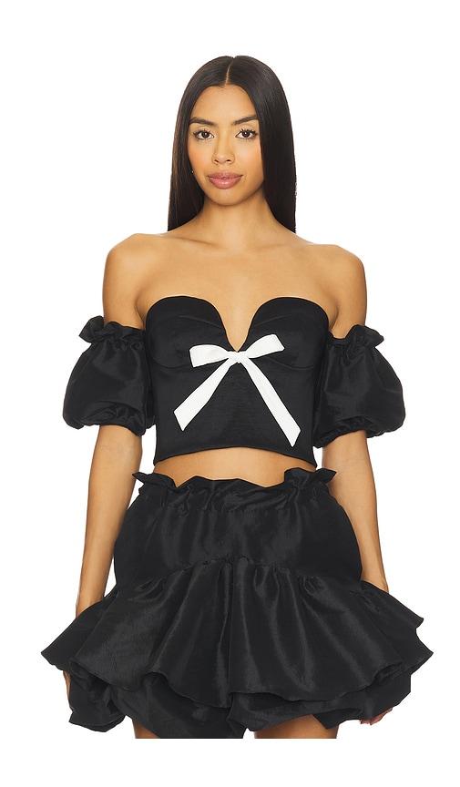 kika vargas benazir top in black. - size 0 (also in 4)