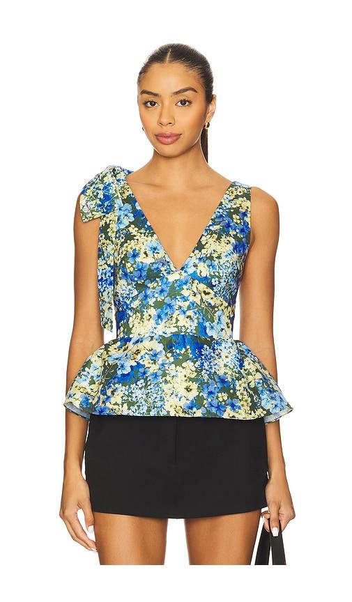kika vargas ilhan top in blue. - size 2 (also in 4)