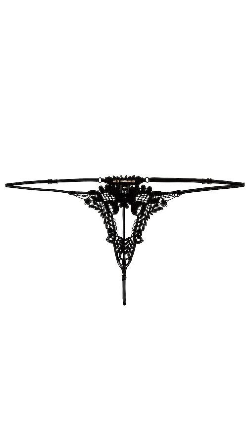 kiki de montparnasse lace ouvert thong in black. - size m/l (also in xs/s)