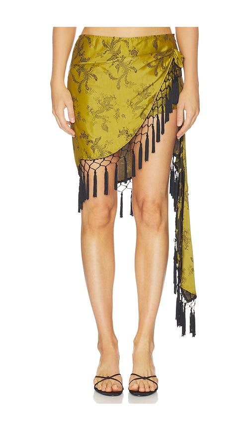 kim shui andrea asymmetrical skirt in yellow. - size m (also in s)