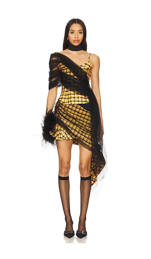 kim shui bustier top in yellow. - size m (also in s, xs)