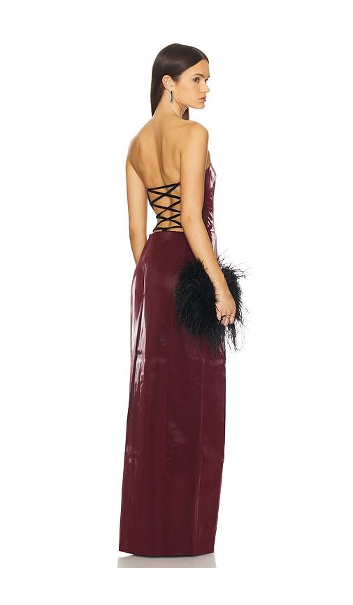kim shui lilly red patent gown in red. - size m (also in s)