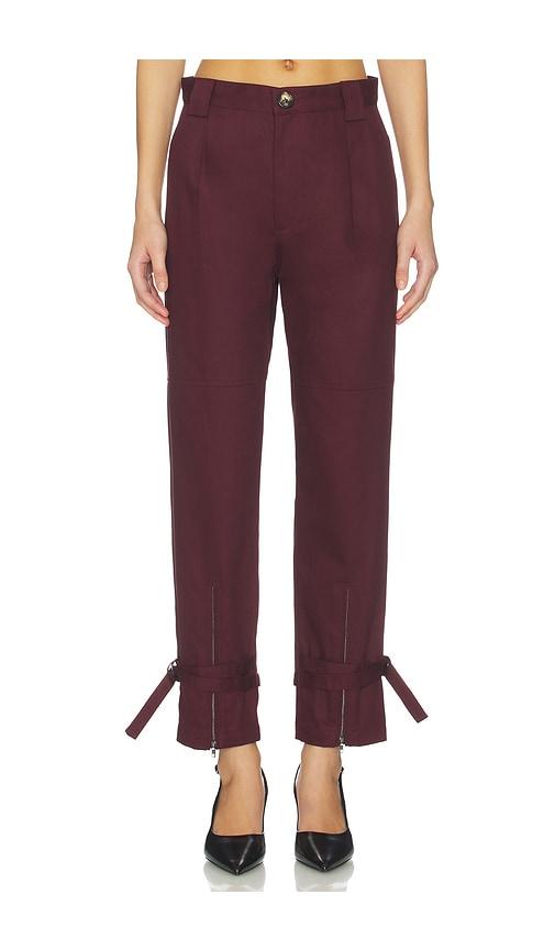 kimberly taylor tom utility pant in burgundy. - size m (also in s, xs)