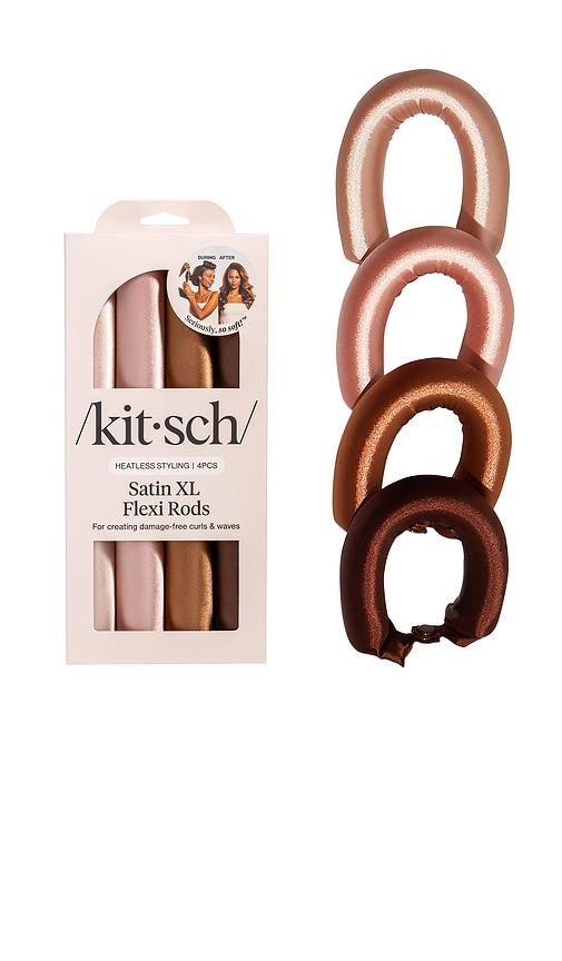 kitsch satin xl flexi rods 4pc set in rosewood.