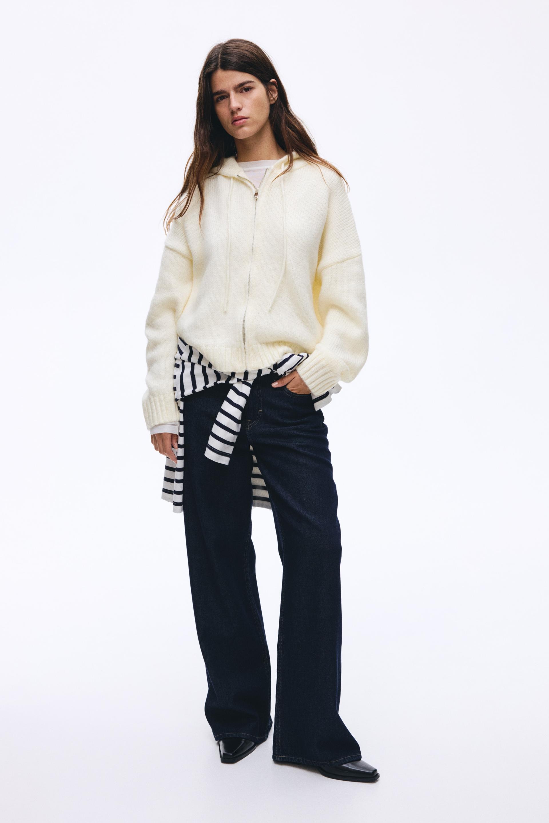 knit hooded jacket