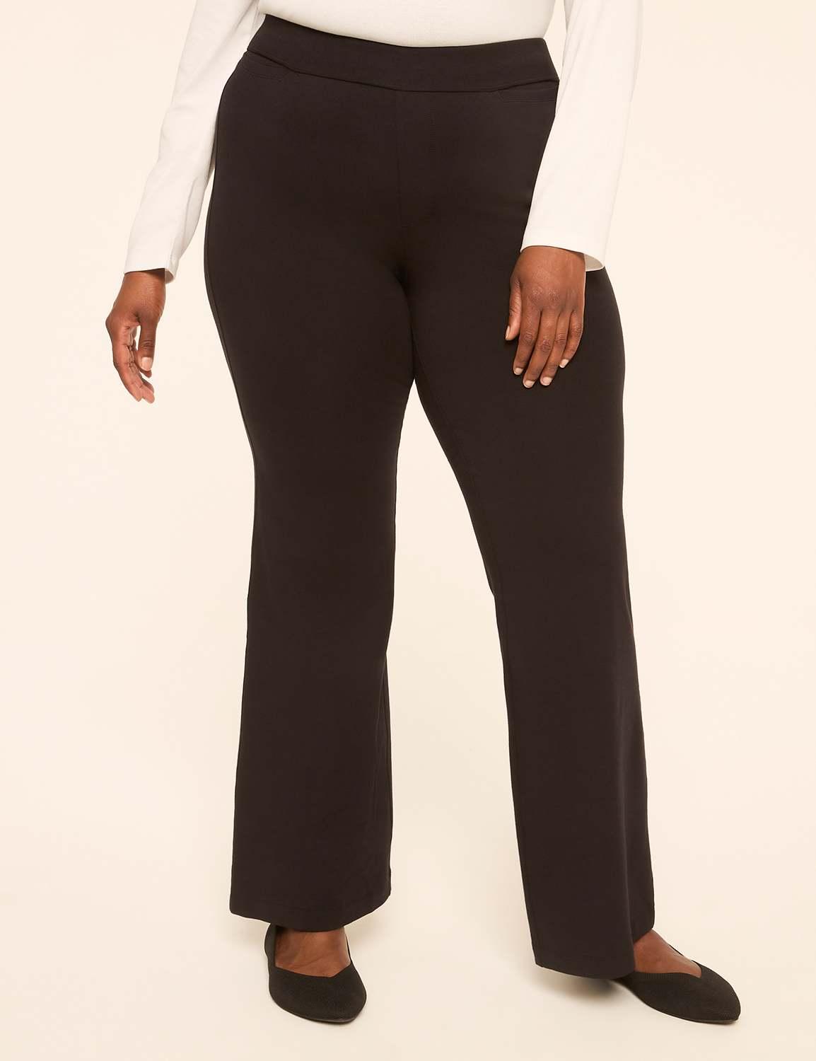 knit pull-on high-rise boot pant