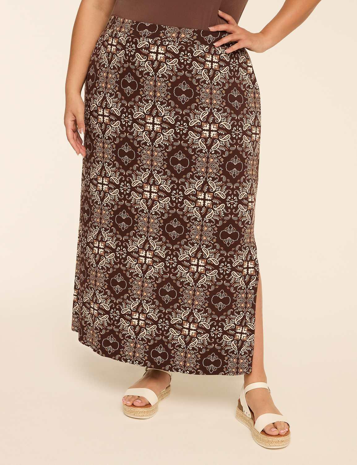 knit pull-on maxi skirt
