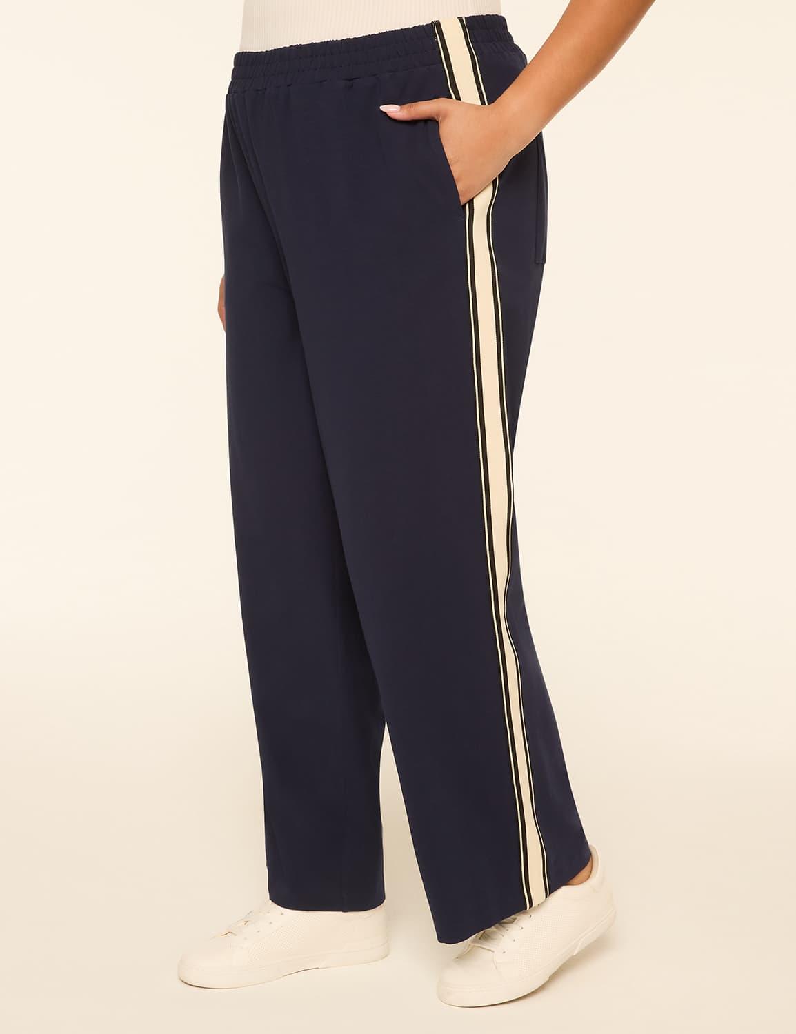 knit pull-on wide leg pant