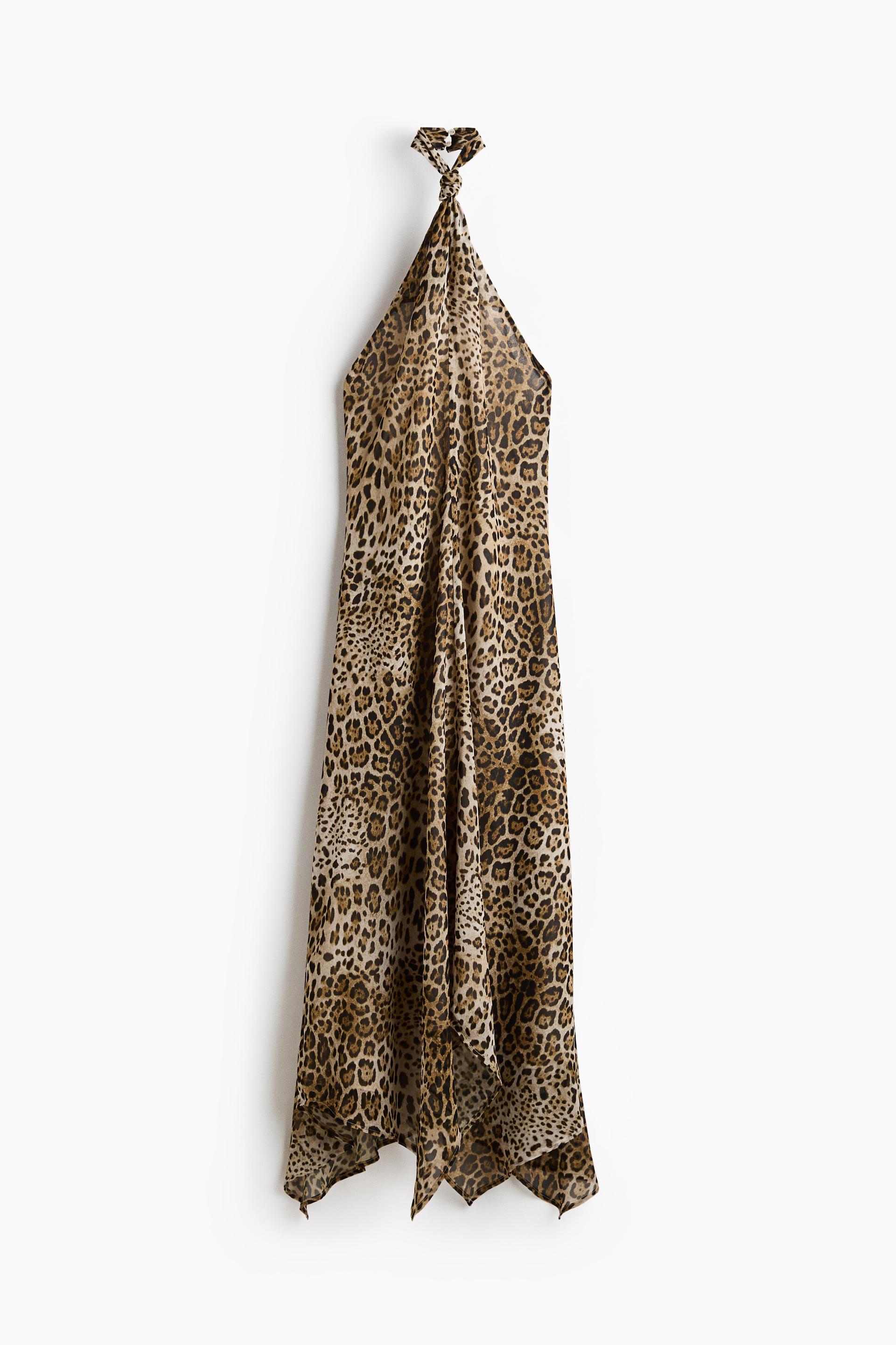 knot-detail halterneck dress