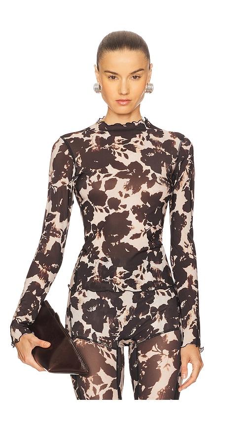 knwls halcyon top in black,cream. - size l (also in m)