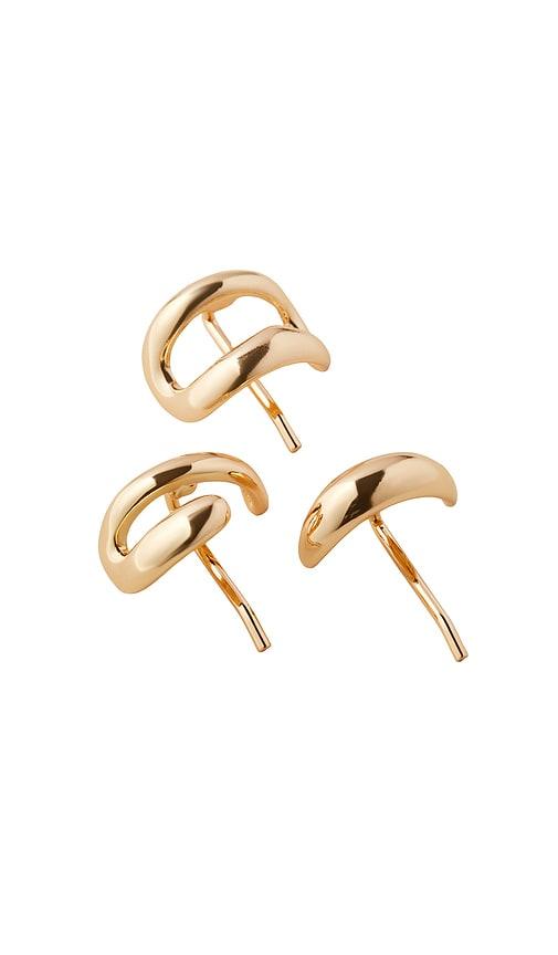 kov essentials hair cuffs in gold.