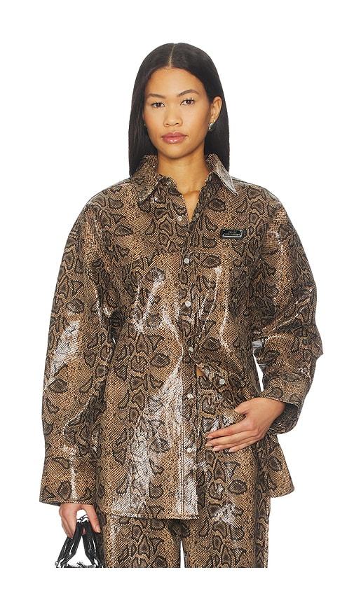 ksubi astra shirt in brown. - size m/l (also in xs/s)