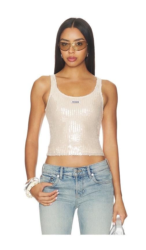 ksubi chloe tank top in tan. - size l (also in m, s, xs)