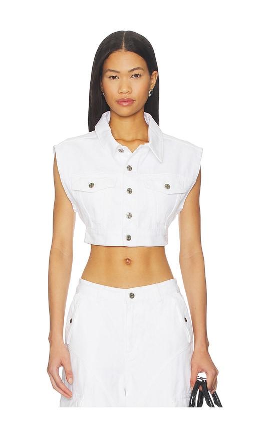 ksubi trucker vest in white. - size l (also in m, s)