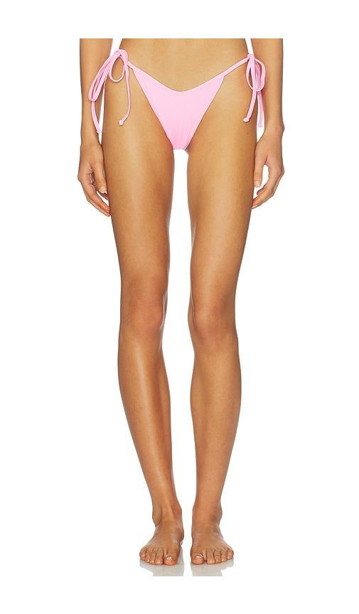 kulani kinis bind dipped cheeky bikini bottom in pink. - size l (also in s, m, xl)