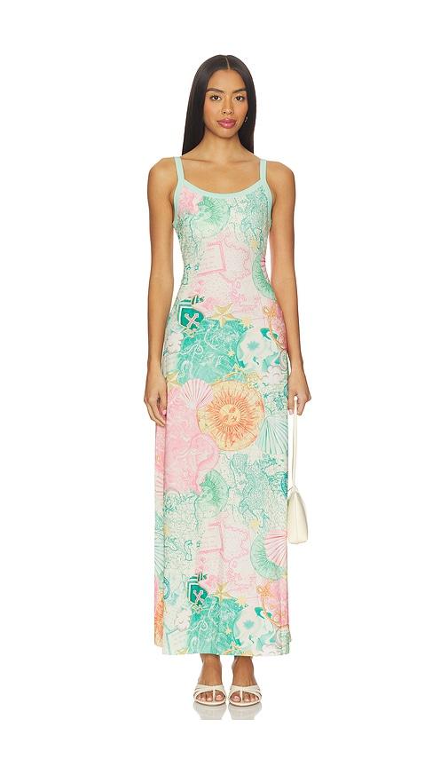 kulani kinis scoop low back maxi dress in green. - size m (also in s)