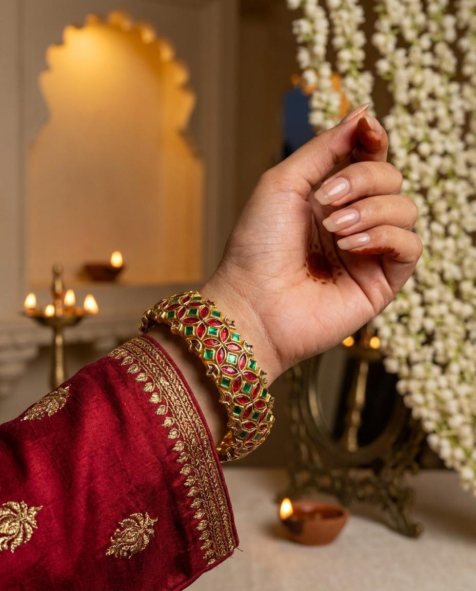 kundan silk thread kadas