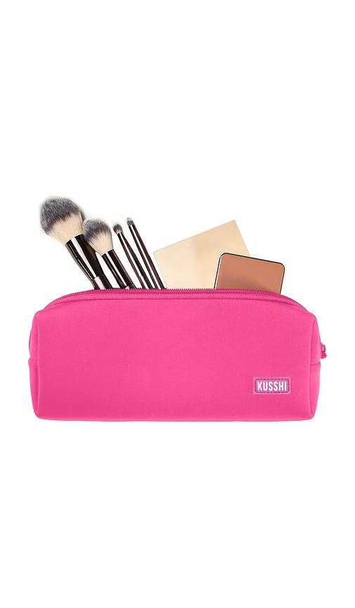 kusshi essentials pouch in french pink & sherbert.