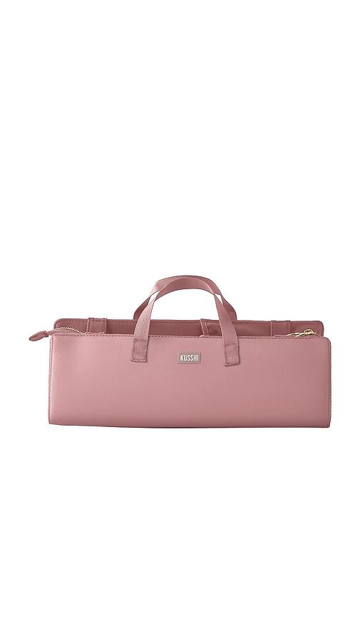 kusshi hair tools bag in mauve & stone.
