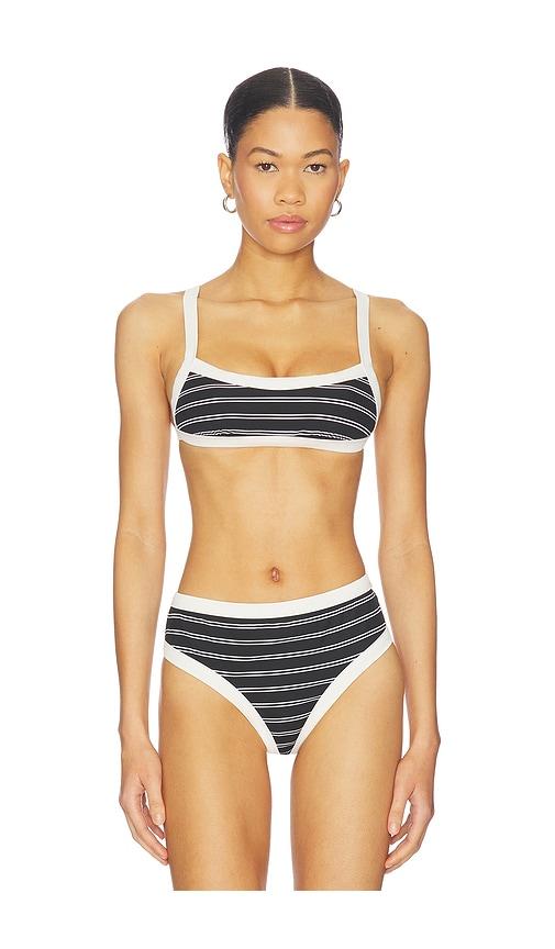 kya marlow reversible bikini top in black,white. - size xl (also in xs)