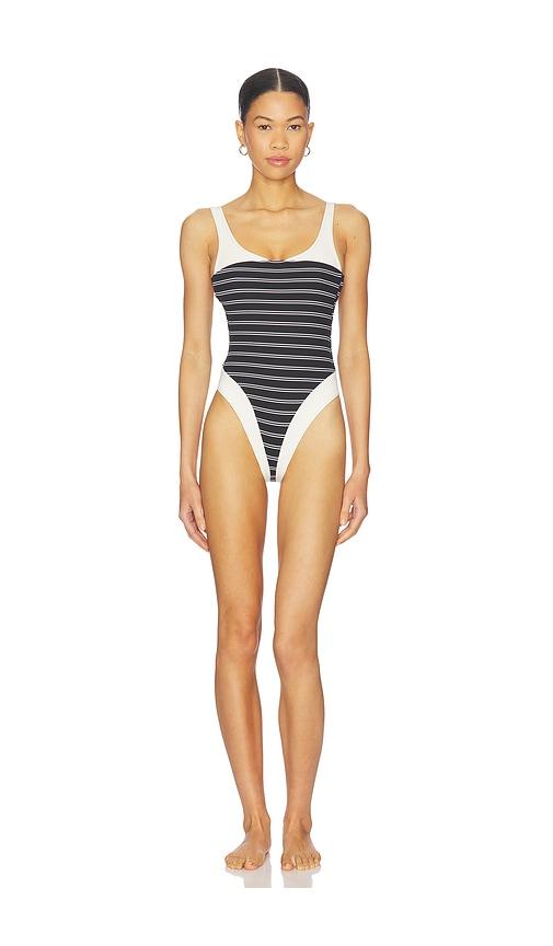 kya romie reversible one piece swimsuit in black,white. - size s (also in xs)
