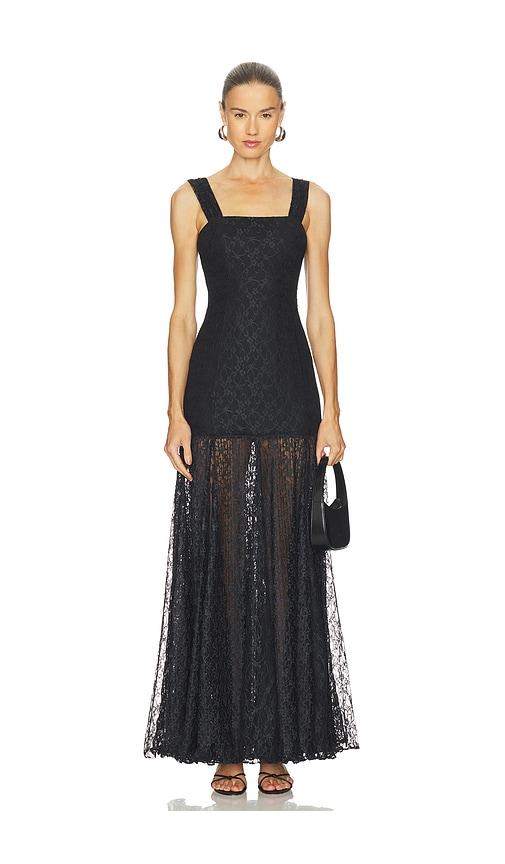 l'academie abri gown in black. - size m (also in xxs, s)