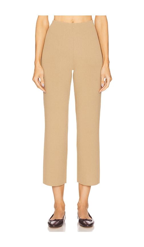 l'academie azari knit pant in tan. - size l (also in s, m, xl)