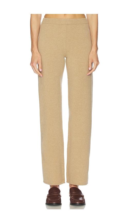 l'academie berke knit pant in brown. - size m (also in s)