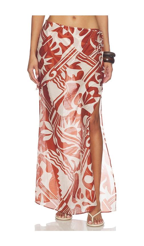 l'academie caila maxi skirt in multi. - size l (also in xxs, xs, s, m, xl)