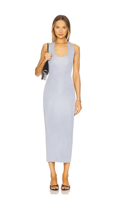 l'academie camryn midi knit dress in baby blue. - size l (also in m, xl)