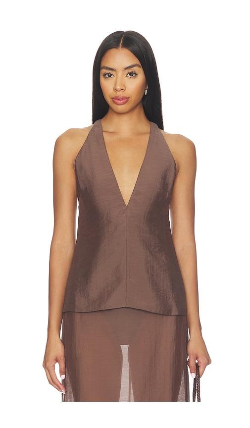 l'academie cecille top in brown. - size l (also in xs, xxs, s, m, xl)