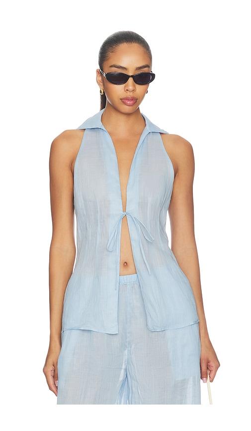 l'academie darina top in baby blue. - size m (also in xxs, s, xl)