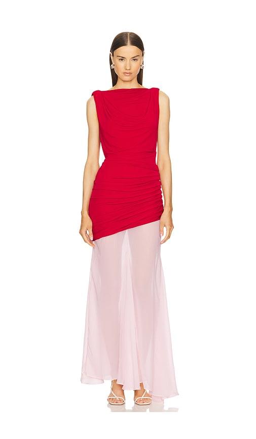 l'academie enoa midi dress in red. - size l (also in m, xl)