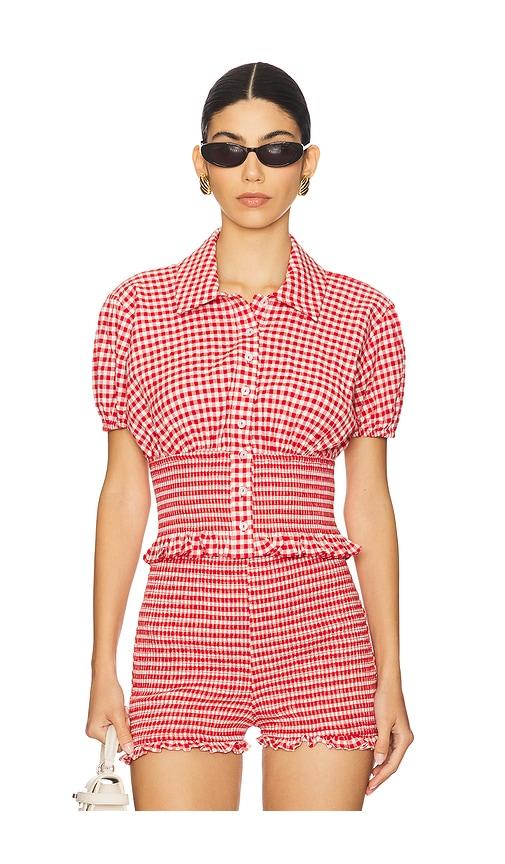 l'academie gwen top in red. - size l (also in xxs, xs, s, m, xl)
