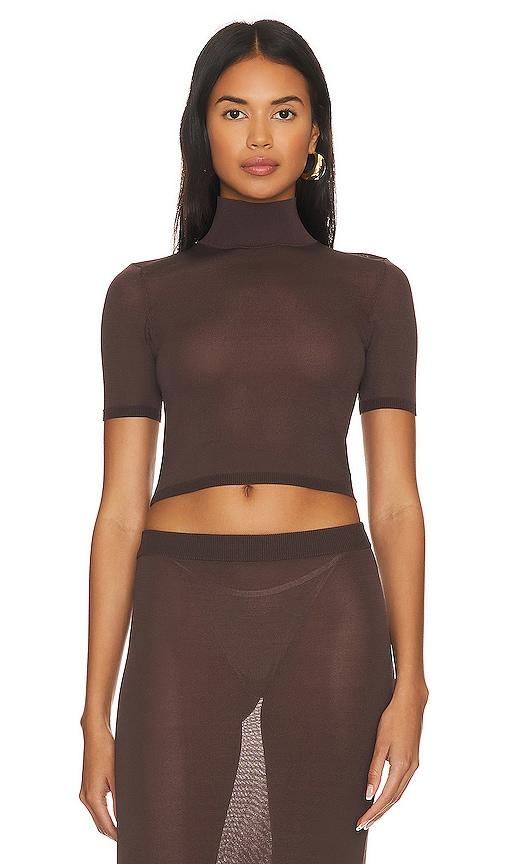 l'academie hadi top in chocolate. - size l (also in xs)