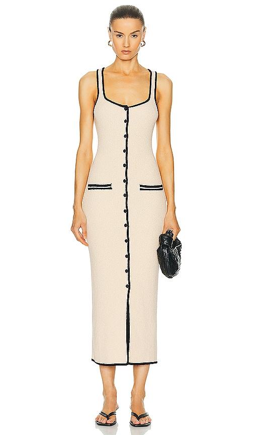 l'academie havilah midi dress in beige. - size m (also in l, xl)